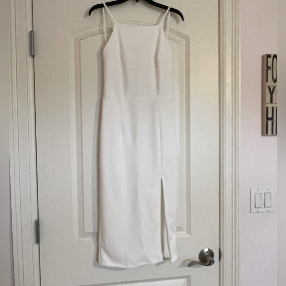 Lulus White Backless Bodycon Midi Dress